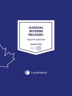 cover image of Judicial Interim Release - Bail Manual